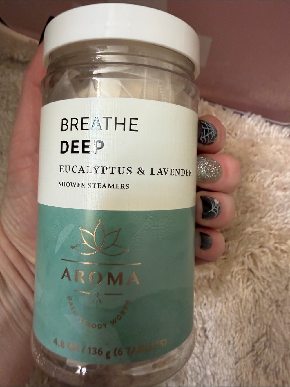 Roma Breathe Deep Eucalyptus & Lavender Bath Steamers - Teal and White